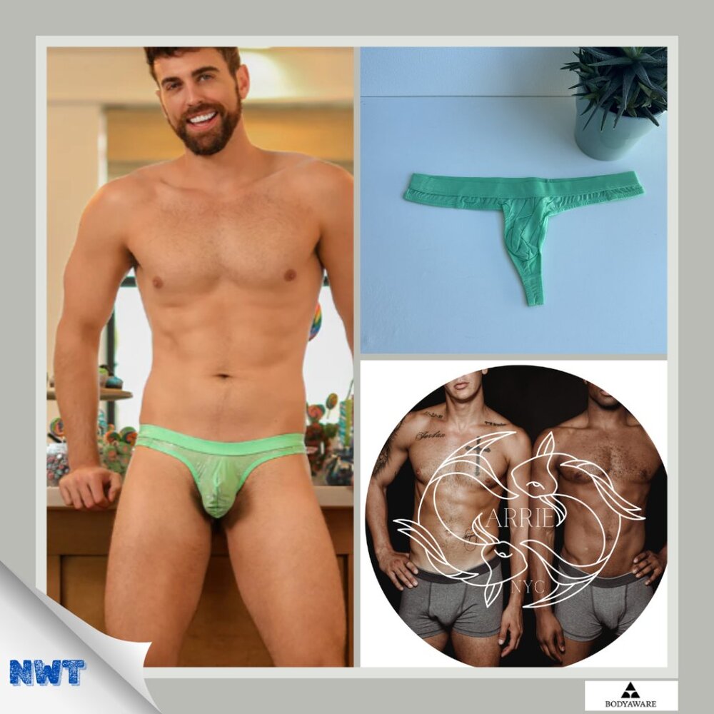 Body Aware - Sweet Thrust Thong - Green (Size M)